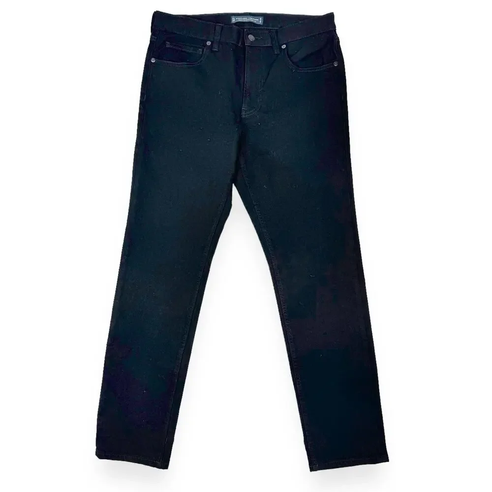 Everlane Uniform Men's The Slim 4-Way Stretch Jean 32x34 Black Organic